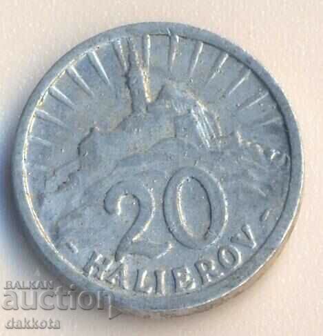 Slovacia 20 Halers 1942, rar