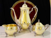 Service, Leonard set of brass, copper and pewter.