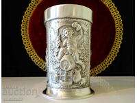 Cup, tin mug, Dionysus, wine.