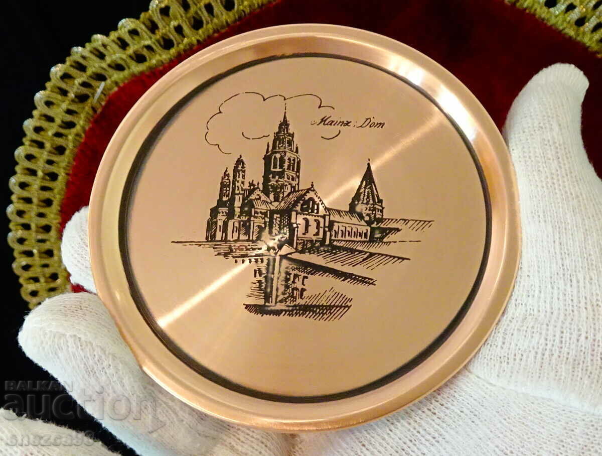 Copper plate, mat with lithography. with price 9.00 BGN | € 4.60 Copper plate, mat with lithography. with price 9.00 BGN | € 4.60