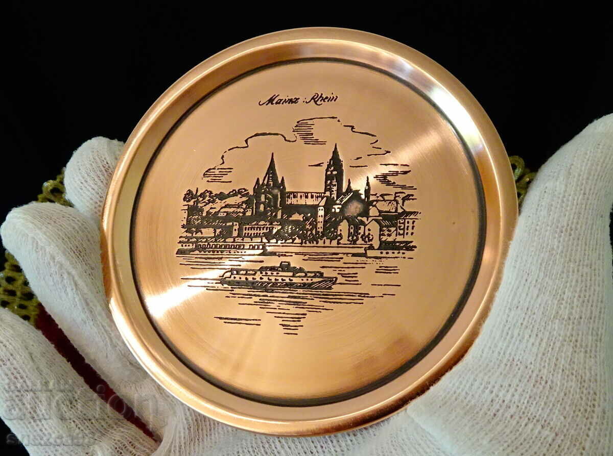 Copper plate, base with Rhine lithography. with price 9.00 BGN | € 4.60 Copper plate, base with Rhine lithography. with price 9.00 BGN | € 4.60