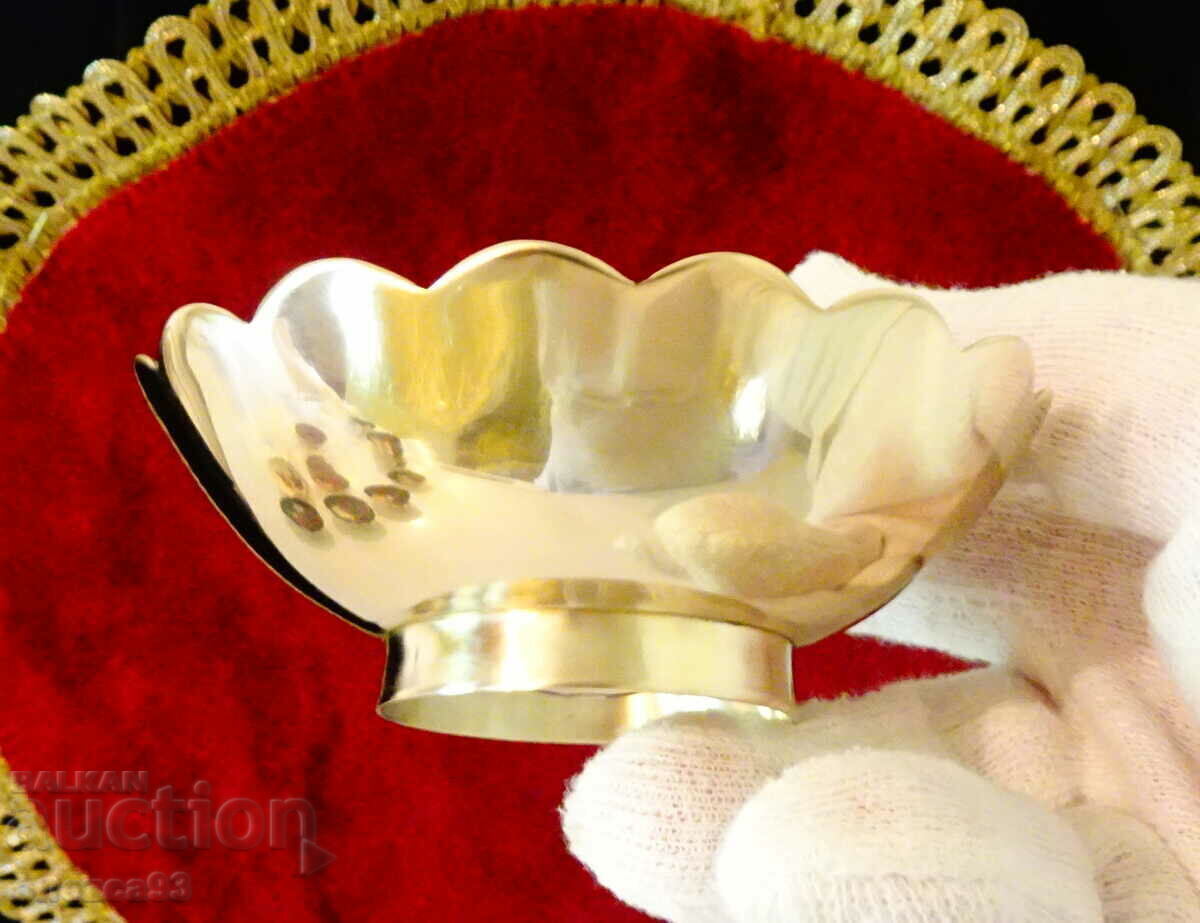 Auction Bronze bowl, candy box with cellular enamel, red. Auction Bronze bowl, candy box with cellular enamel, red.