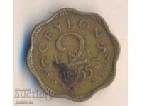 Ceylon 2 cenți 1955