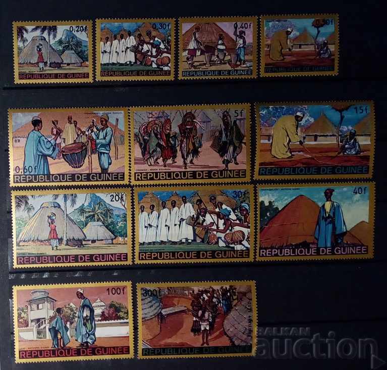 Guinea 1968 Costumes and Habits/Buildings MNH