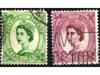 Клеймовани марки Кралица Елизабет II 1954 от  Великобритания