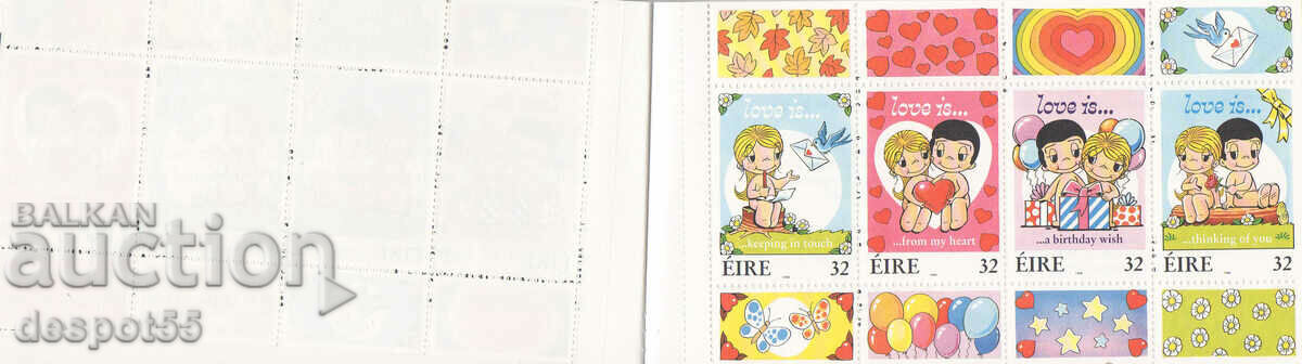 Δημοπρασία 1998. Eire. Γραμματόσημα χαιρετισμού. Δελτίο.