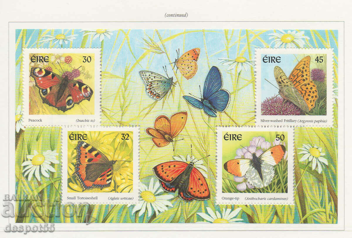 2000. Eire. Butterflies + Block. with price 12.50 BGN | € 6.39 2000. Eire. Butterflies + Block. with price 12.50 BGN | € 6.39