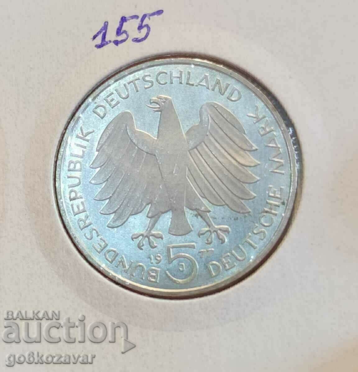 Германия 5 марки 1977г Сребро-Юбилейни,UNC