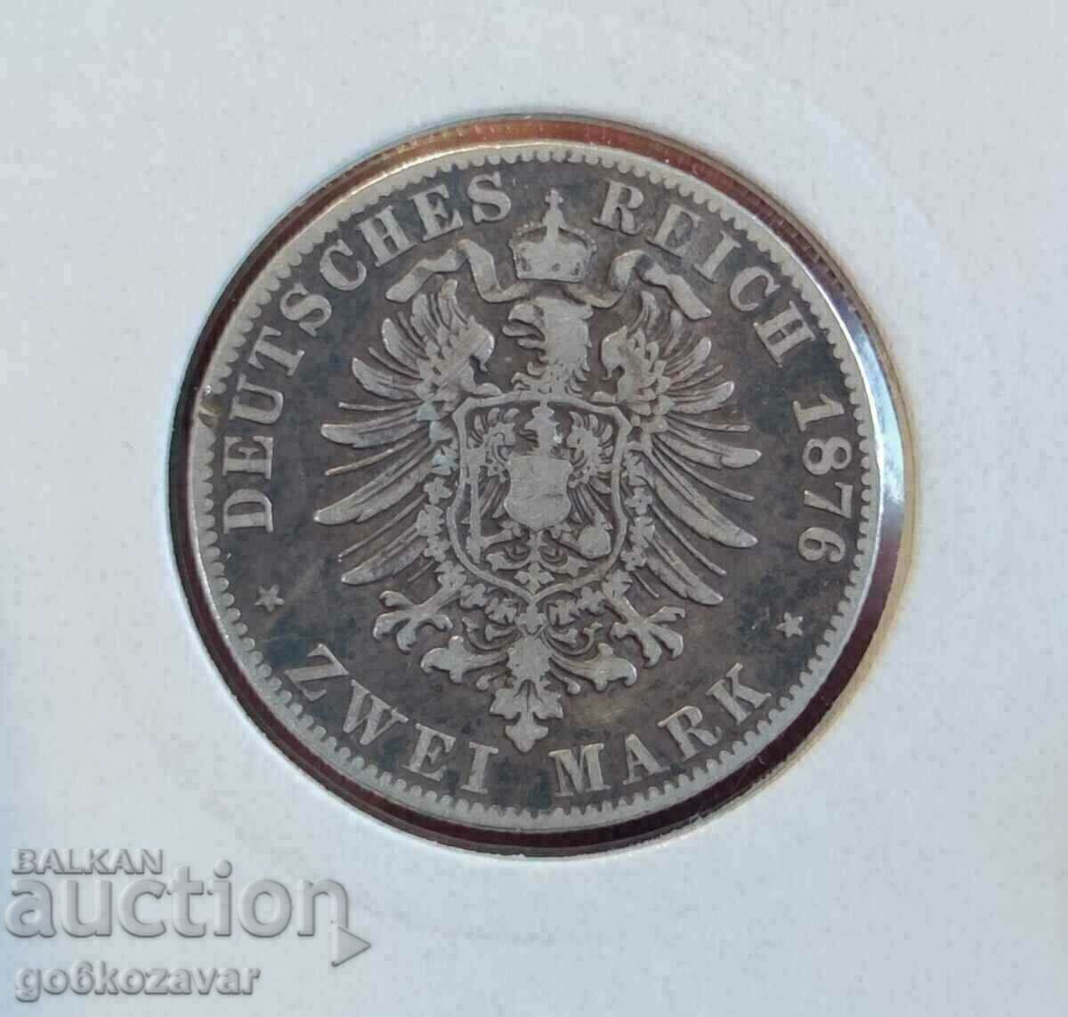 Auction  Germany 2 stamps Württemberg 1876 Silver-Rare! R