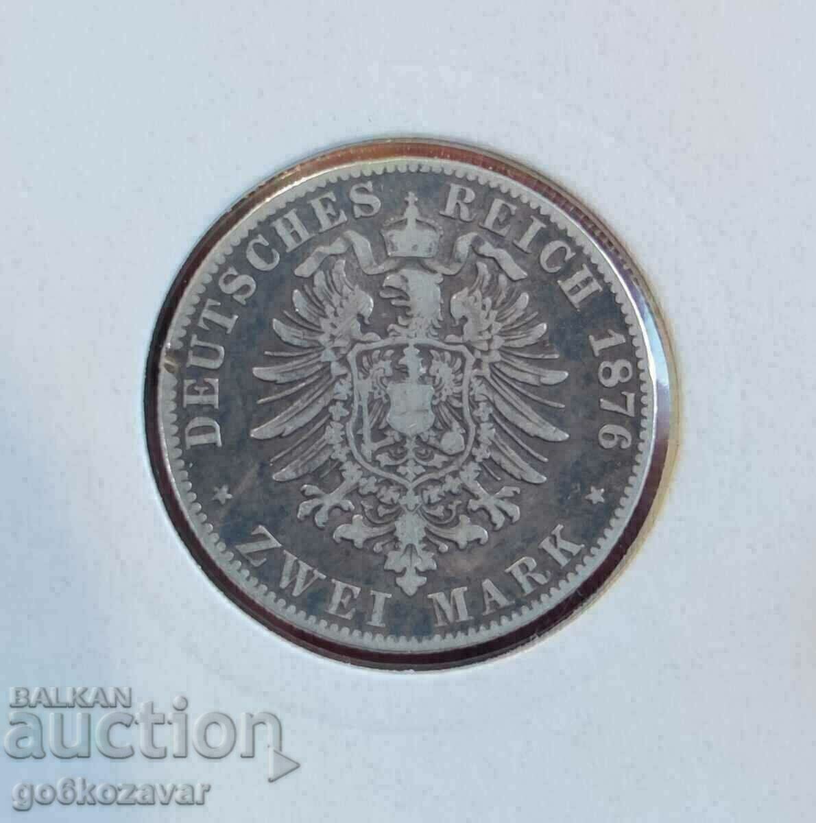 Delivery of Germany 2 stamps Württemberg 1876 Silver-Rare! R