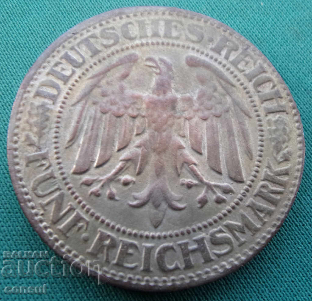 Germany-Weimar Republic-5 marks 1931 D-Munich.BZZ with price € 74.14 | 145.01 BGN Germany-Weimar Republic-5 marks 1931 D-Munich.BZZ with price € 74.14 | 145.01 BGN
