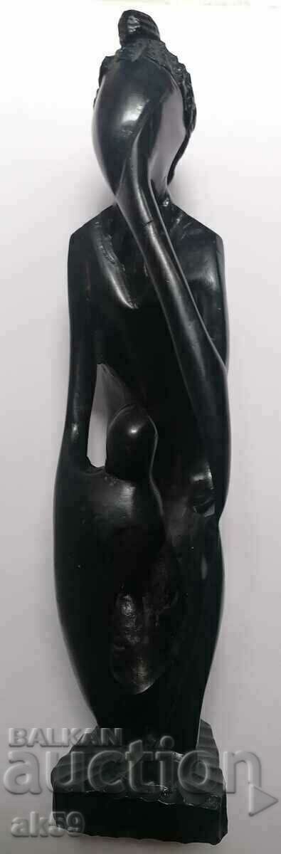 African Abstract Sculpture - Ebony Carving.
