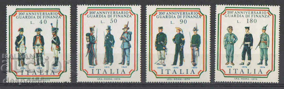 1974. Italia. Uniforme serviciului vamal.