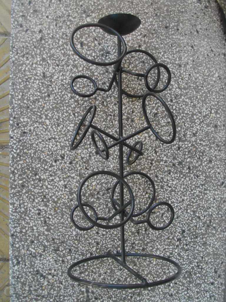 Delivery of Stand for 6 bottles of metal and candlestick Delivery of Stand for 6 bottles of metal and candlestick