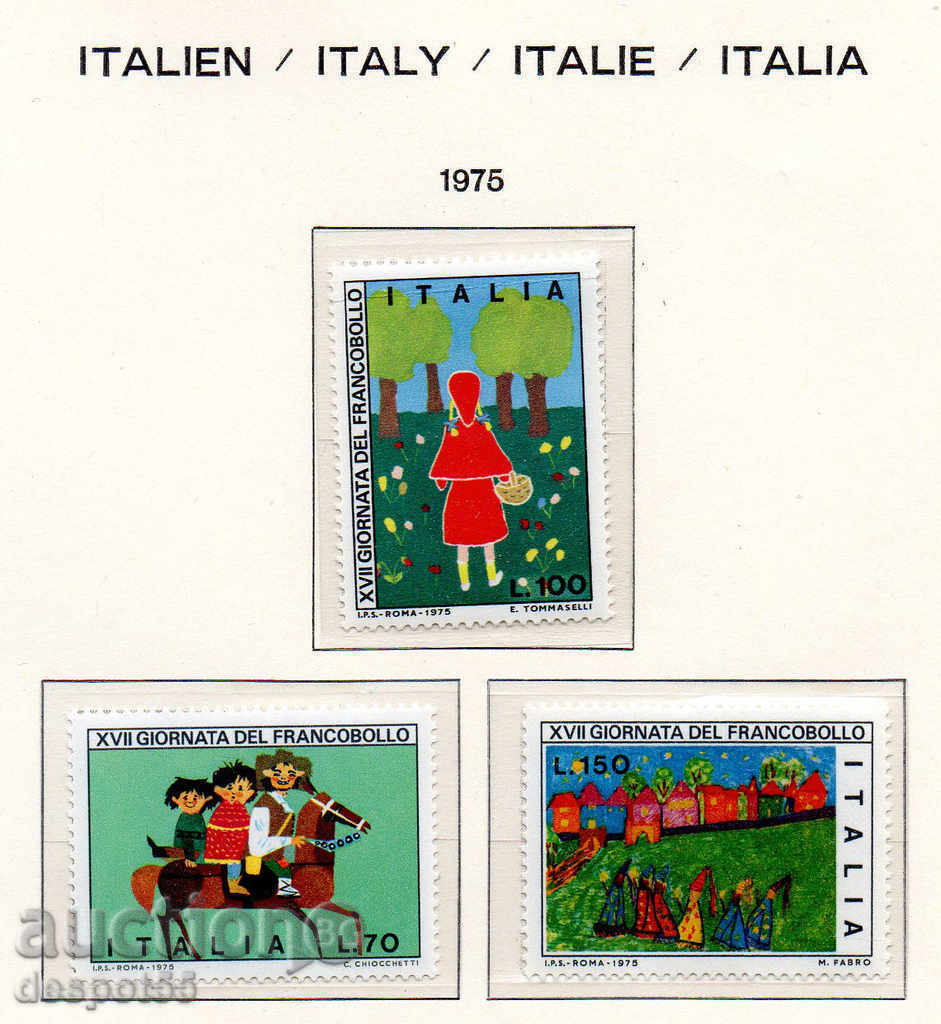 1975. Ιταλία. Ημέρα σφραγίδα του ταχυδρομείου.