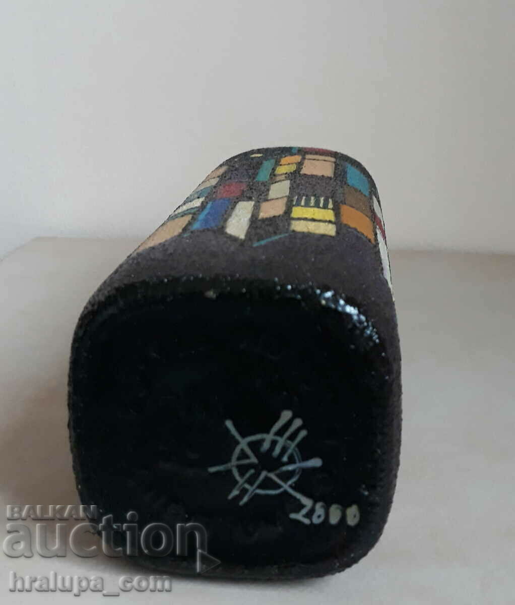 Δημοπρασία Παλιά ζωγραφισμένη σήμανση φιάλης Δημοπρασία Παλιά ζωγραφισμένη σήμανση φιάλης