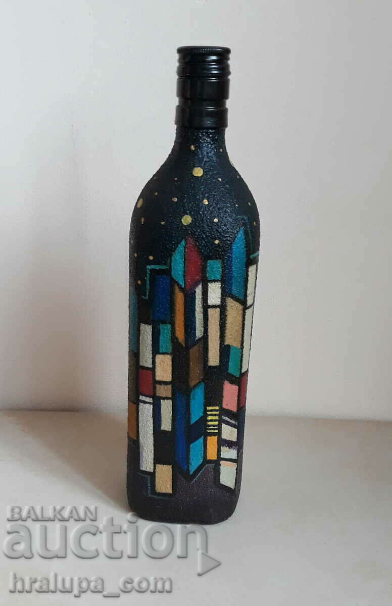 Стара рисувана бутилка шише маркировка