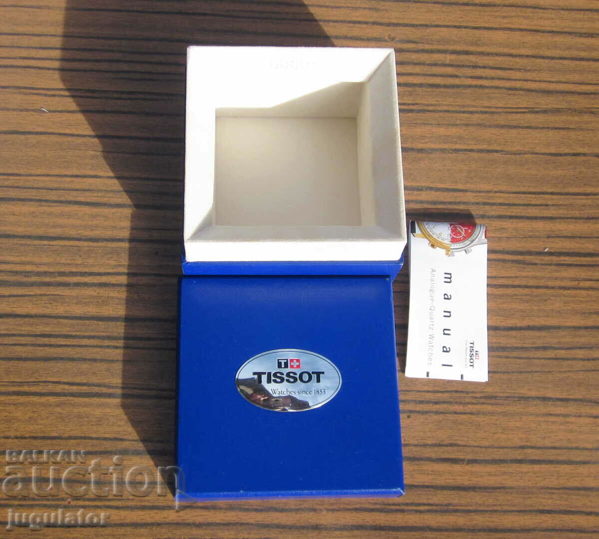 empty box box with booklet from a TISSOT wristwatch with price 30.00 BGN | € 15.34