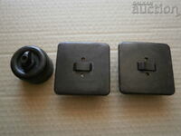 Întrerupătoare vechi de bachelit monofazate serie buton comutator