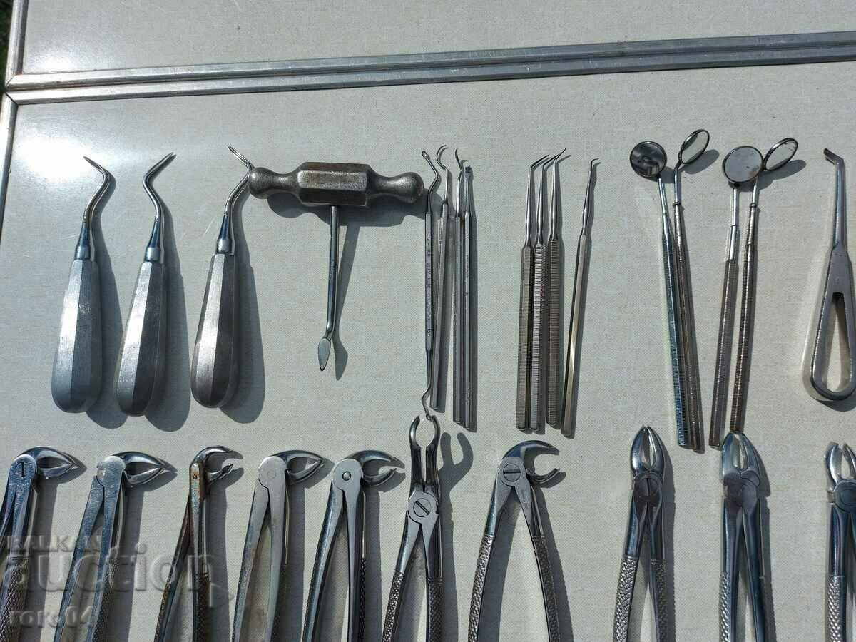 DENTAL INSTRUMENTS - 30 PIECES - COLLECTION - 6 DENTAL INSTRUMENTS - 30 PIECES - COLLECTION - 6