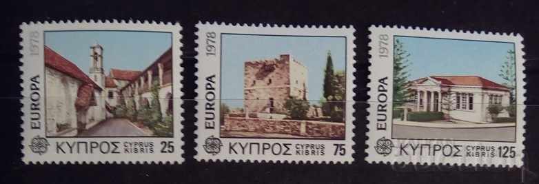Greek Cyprus 1978 Europe CEPT Buildings MNH