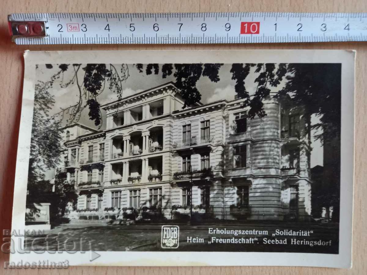 Картичка ГДР Зеебад Херингсдорф Postcard DDR Seebad Heringsd