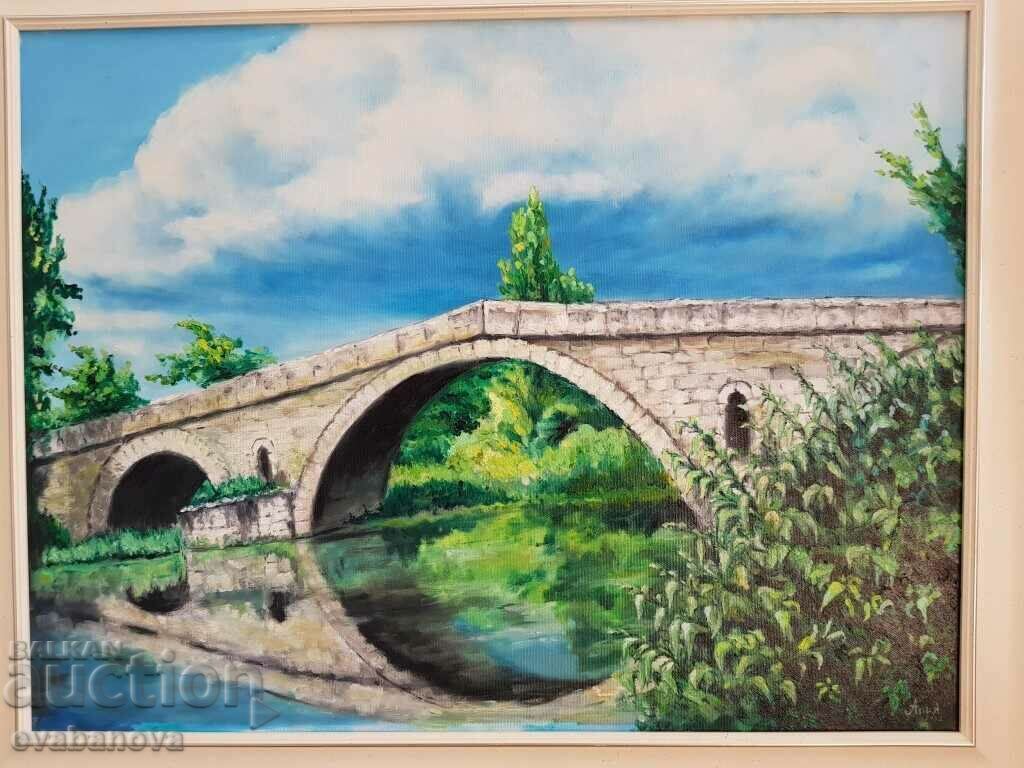 Anna Banova Most Kadin landscape Oil paints canvas with price 500.00 BGN | € 255.65 Anna Banova Most Kadin landscape Oil paints canvas with price 500.00 BGN | € 255.65