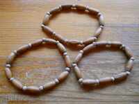wooden bracelets - 3 pcs