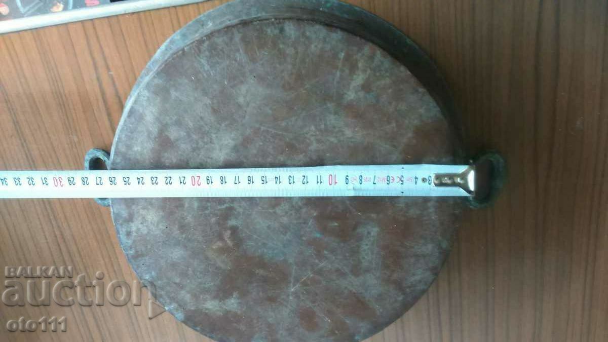 OLD COPPER HAND FORGED PAN - 1933, - 5 OLD COPPER HAND FORGED PAN - 1933, - 5