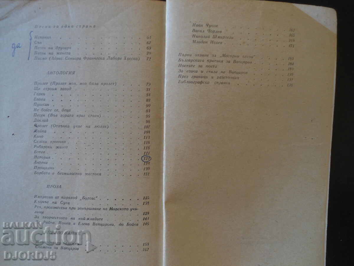 Auction Nikola Vaptsarov, Selected Works Auction Nikola Vaptsarov, Selected Works