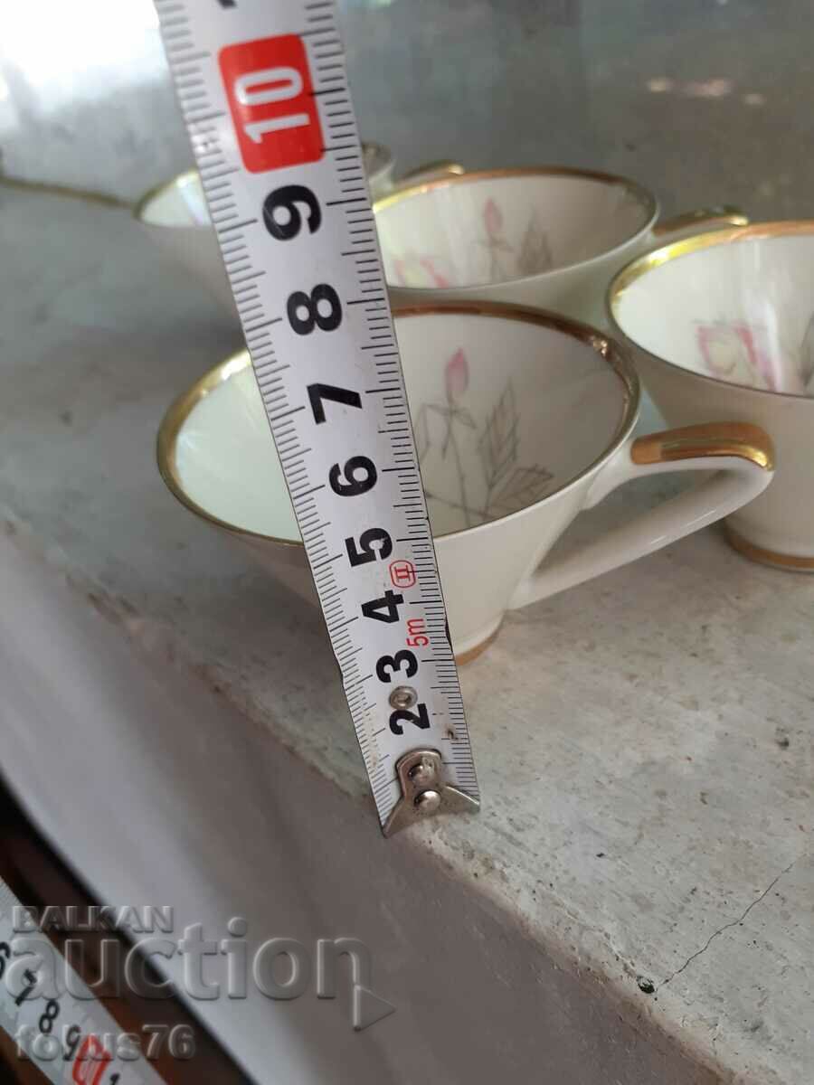Παρτίδα 5 φλιτζάνια καφέ από πορσελάνη με επιχρυσωμένα σημάδια - 7 Παρτίδα 5 φλιτζάνια καφέ από πορσελάνη με επιχρυσωμένα σημάδια - 7