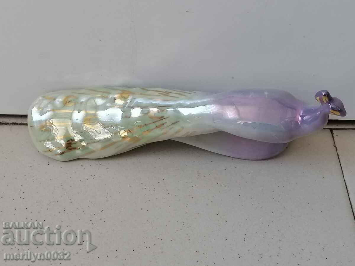 Delivery of Bulgarian porcelain figure peacock 60s plastic sculpture Delivery of Bulgarian porcelain figure peacock 60s plastic sculpture