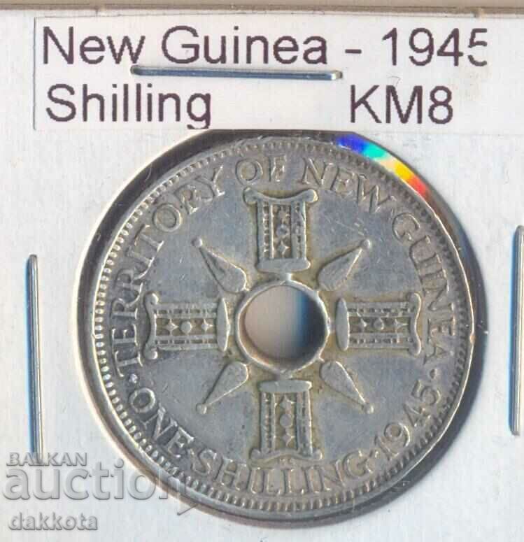 Noua Guinee engleză 1 șiling 1945, argint cu preț € 17.90 | 35.01 BGN