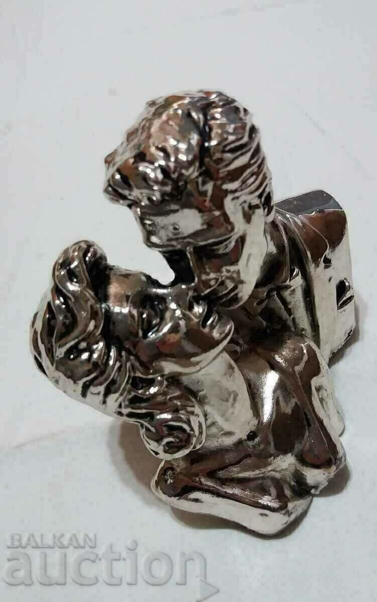 Vintage figure composition with silver plating and printing with price 45.00 BGN | € 23.01 Vintage figure composition with silver plating and printing with price 45.00 BGN | € 23.01