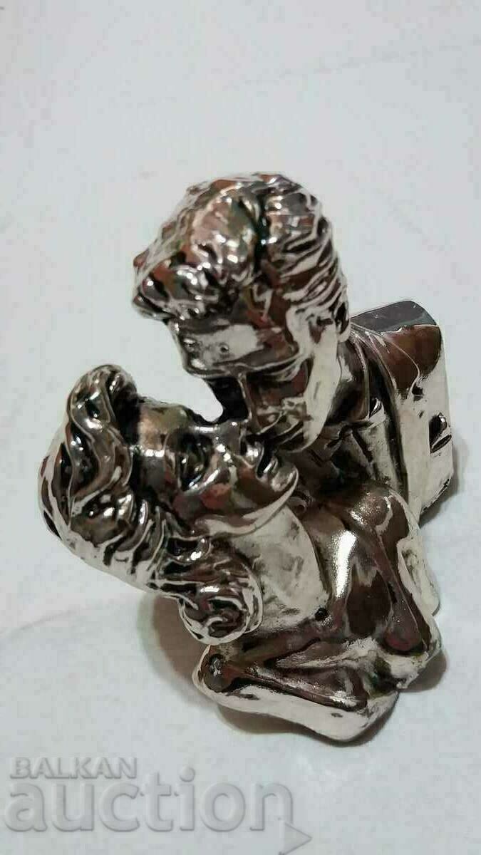 Vintage figure composition with silver plating and printing - 6 Vintage figure composition with silver plating and printing - 6