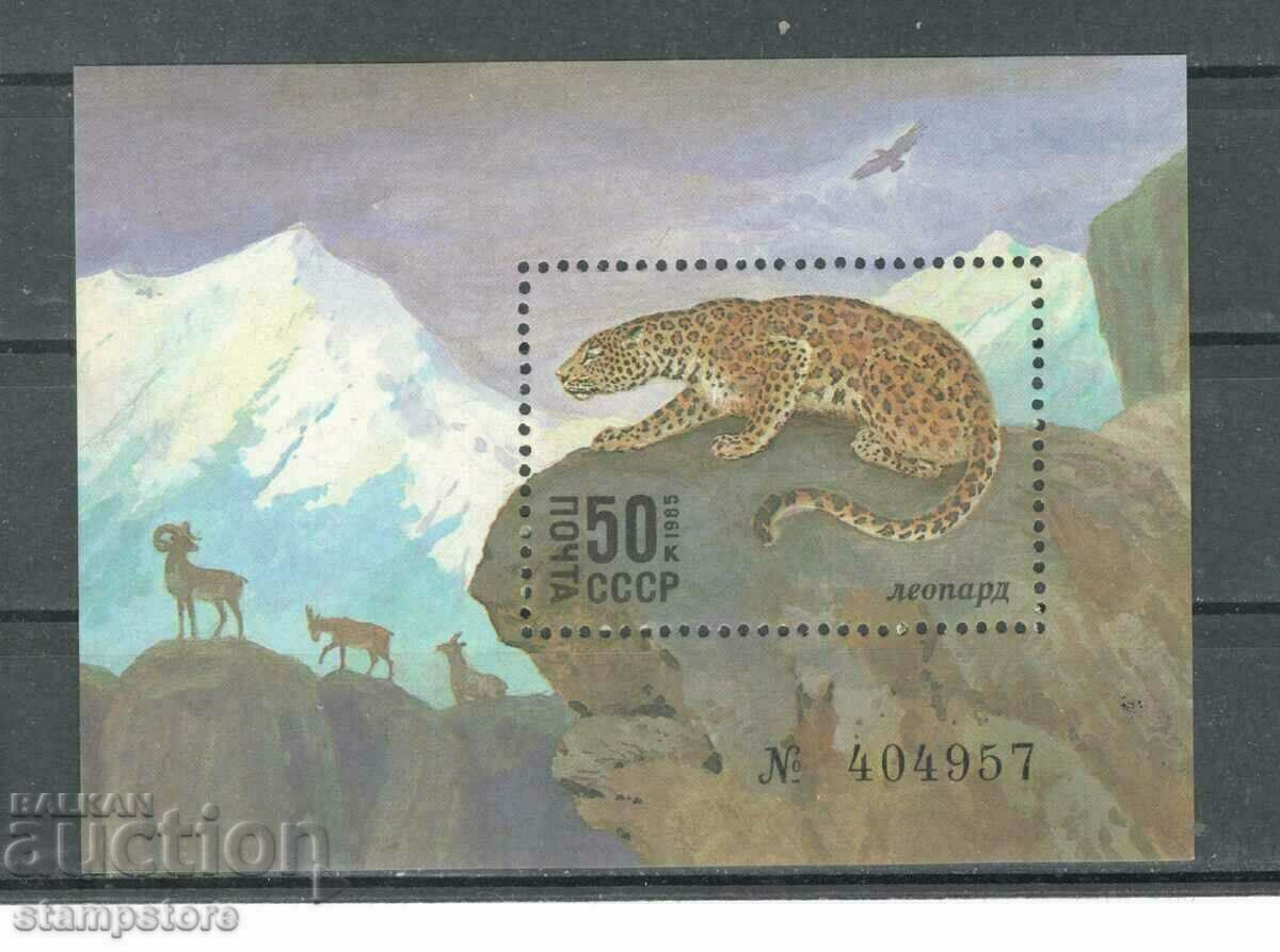 Soviet Union - Protected Animals Block - Leopard