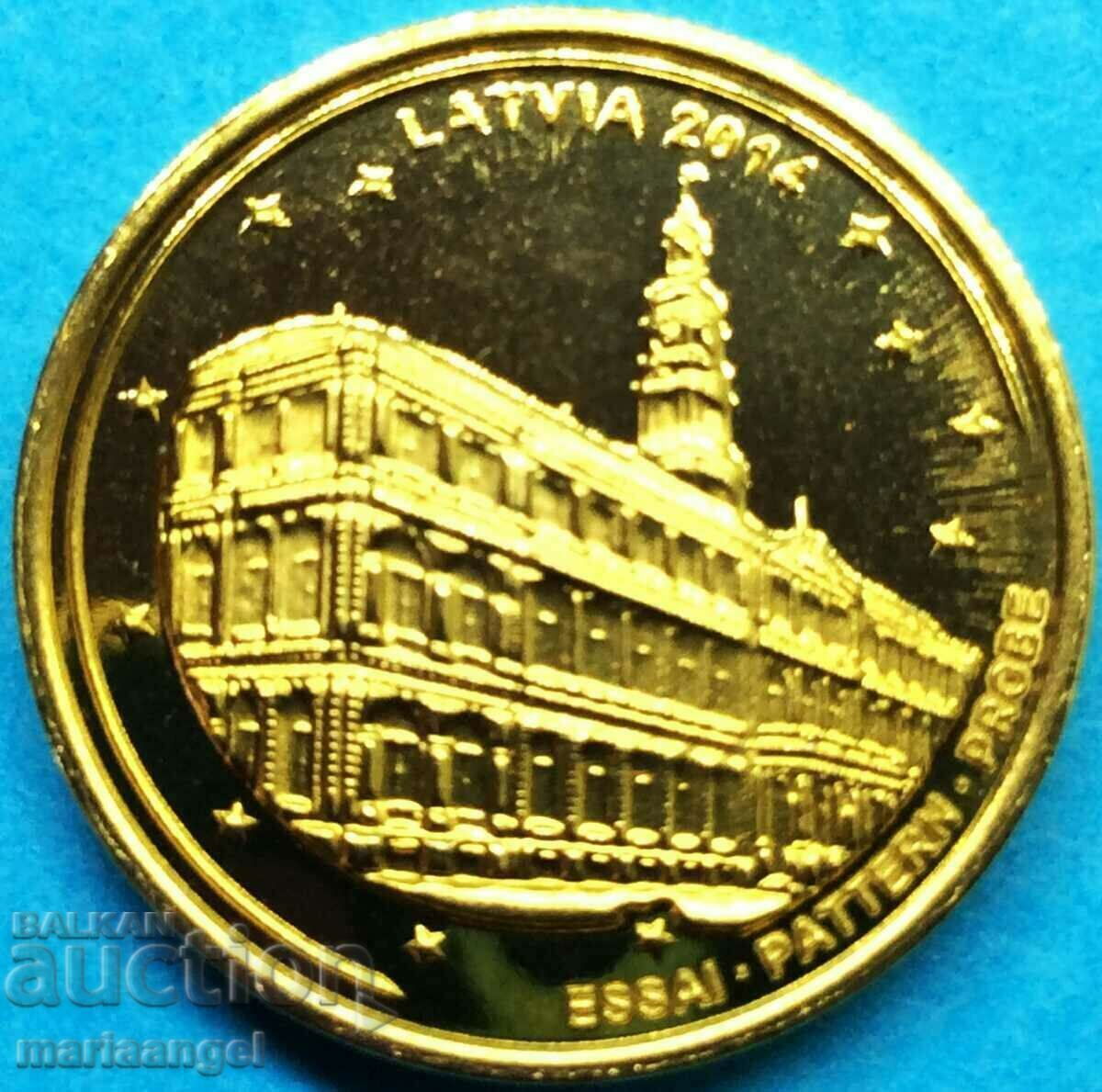 Sample Essei 20 euro cents 2014 Latvia UNC PROOF 5000 pcs