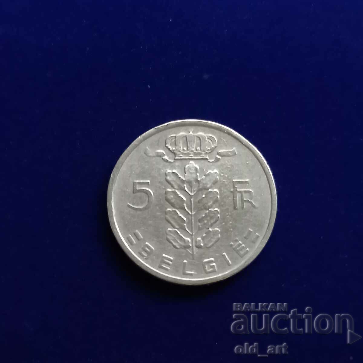 Monedă - Belgia, 5 franci 1949