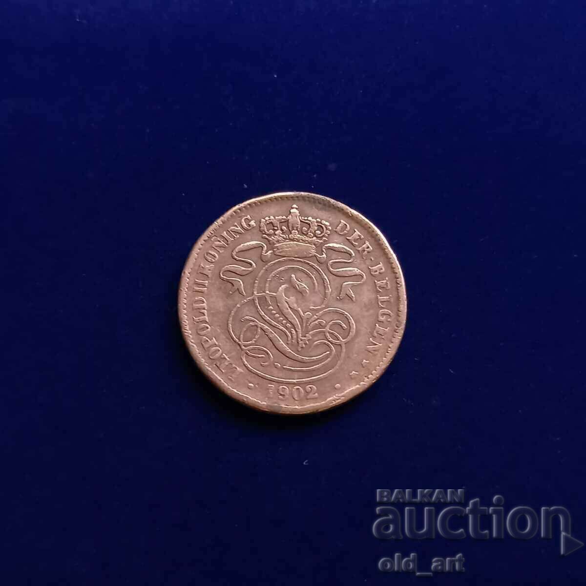 Coin - Belgium, 2 cents 1902 with price € 4.85 | 9.49 BGN