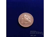Monedă - Belgia, 2 cenți 1902