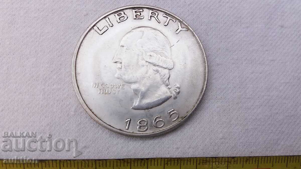 Delivery of MASSIVE AMERICAN LIBERTY PLAQUE 1865 ONE DOLLAR Delivery of MASSIVE AMERICAN LIBERTY PLAQUE 1865 ONE DOLLAR