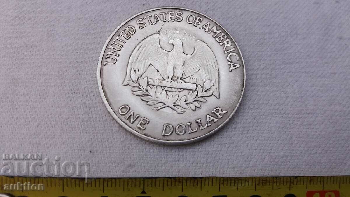 MASSIVE AMERICAN LIBERTY PLAQUE 1865 ONE DOLLAR - 6 MASSIVE AMERICAN LIBERTY PLAQUE 1865 ONE DOLLAR - 6