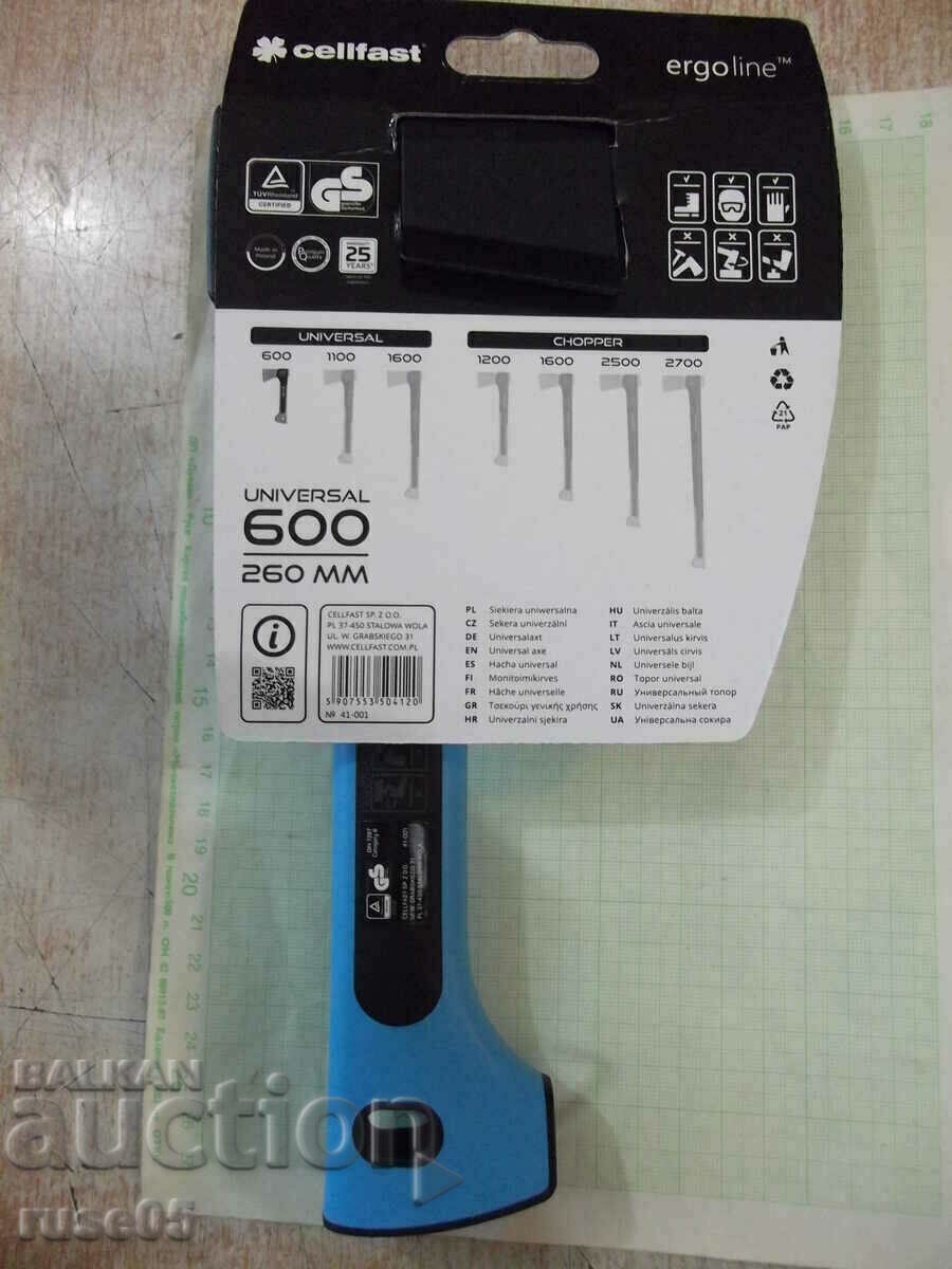 Auction Universal ax "ERGO 0.6 kg / 26 cm - CELLFAST" new Auction Universal ax "ERGO 0.6 kg / 26 cm - CELLFAST" new