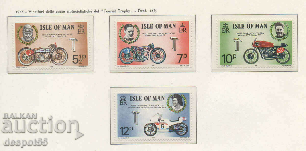 1975. Isle of Man. Νικητές των αγώνων μοτοσυκλέτας ΤΤ.