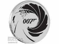 1 ουγκιά Silver James Bond Agent 007 2021 /σε μαύρο/