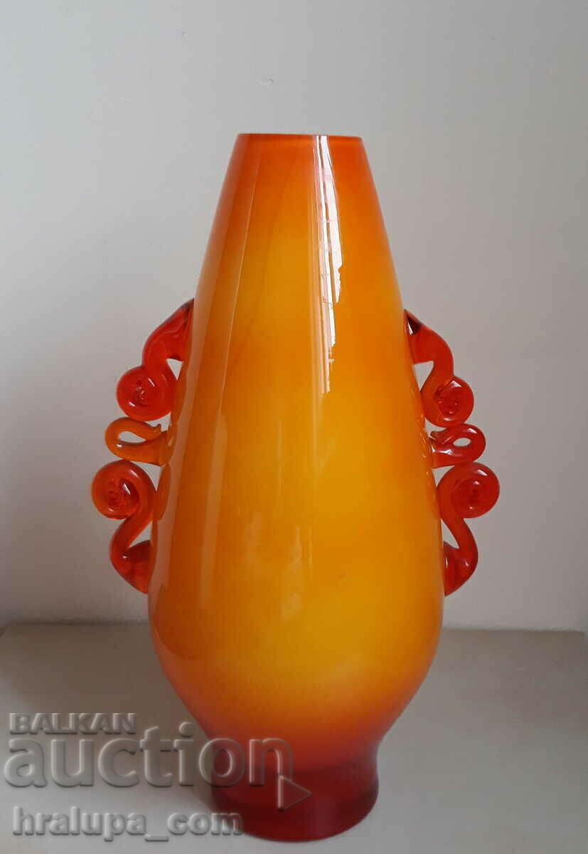 Уникална ваза Мурано Murano двуслойна