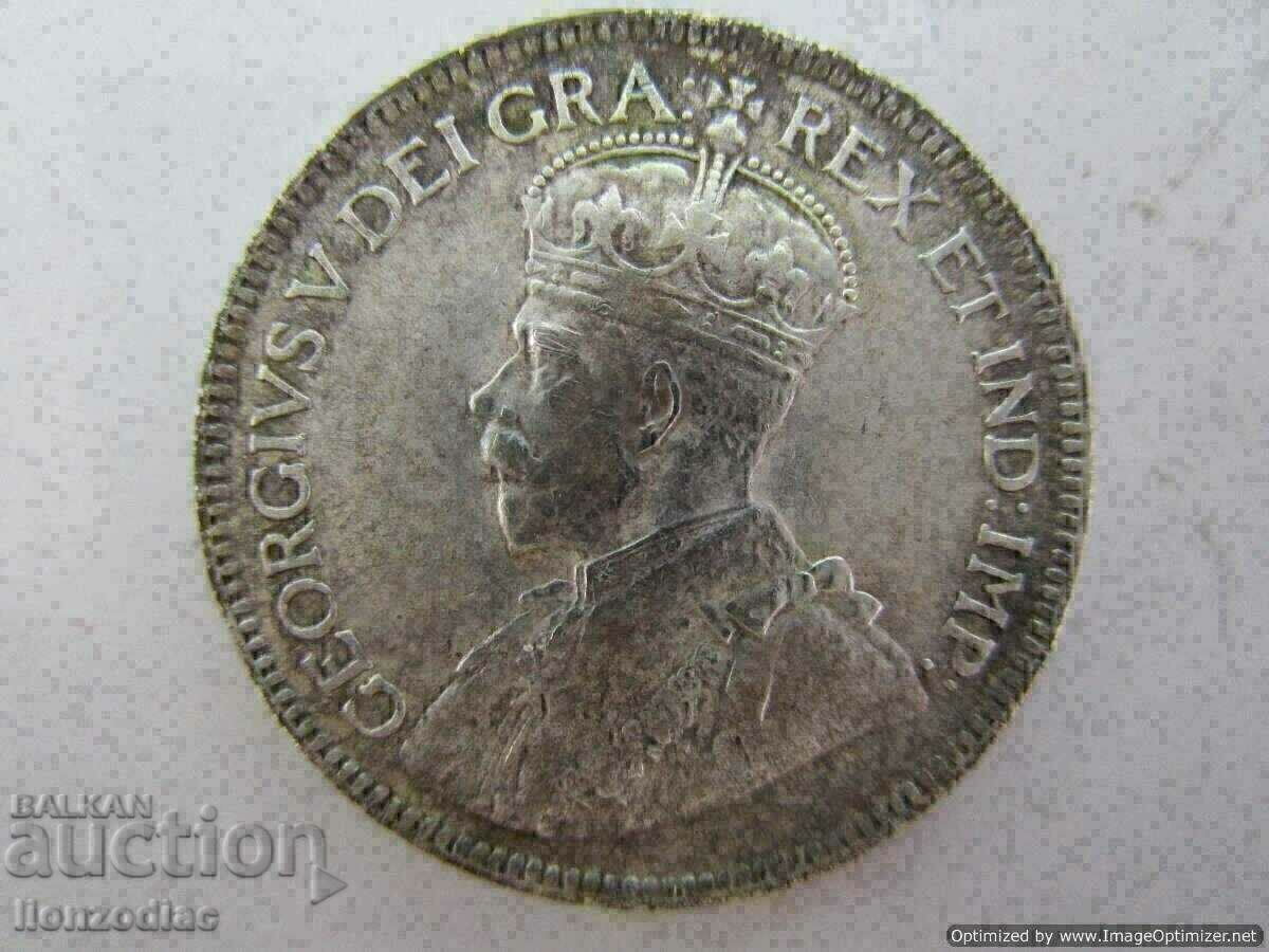 ❗CANADA 25 CENTS 1918, silver 0.925, rare, for RRR collection❗ with price € 24.00 | 46.94 BGN