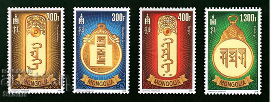 Монголска писменост-4 марки, 2018 г., Монголия