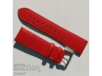New Condor 22mm Condor Red Leather French Strap