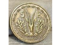 French West Africa 5 Francs 1956